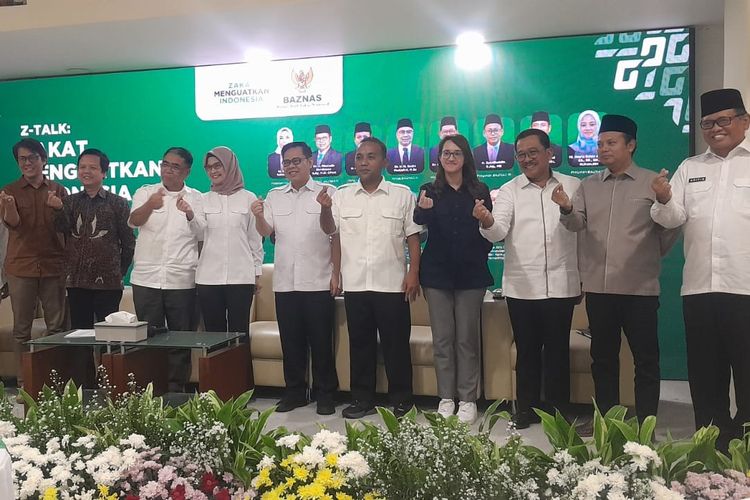 Talkshow bertajuk ?Zakat Menguatkan Indonesia: Mengelola Potensi Zakat dan Filantropi Islam untuk Kesejahteraan Umat Melalui Media Massa? di Aula Achmad Subianto, Kantor Pusat Badan Amil Zakat Nasional (BAZNAS) RI, Jakarta, Senin (16/3/2026).