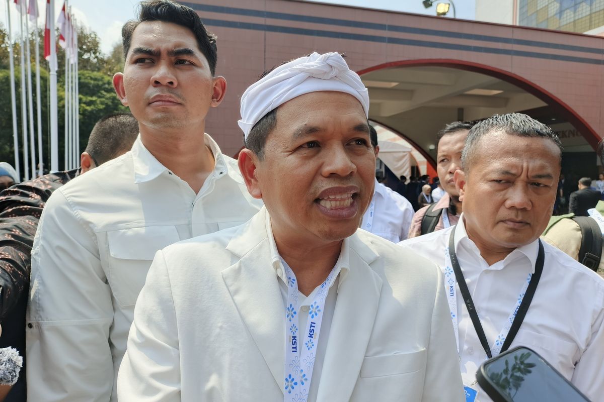 Gubernur Jawa Barat Dedi Mulyadi Sasana Budaya Ganesha (Sabuga), Institut Teknologi Bandung (ITB) di Jalan Tamansari, Kota Bandung, Kamis (7/8/2025).