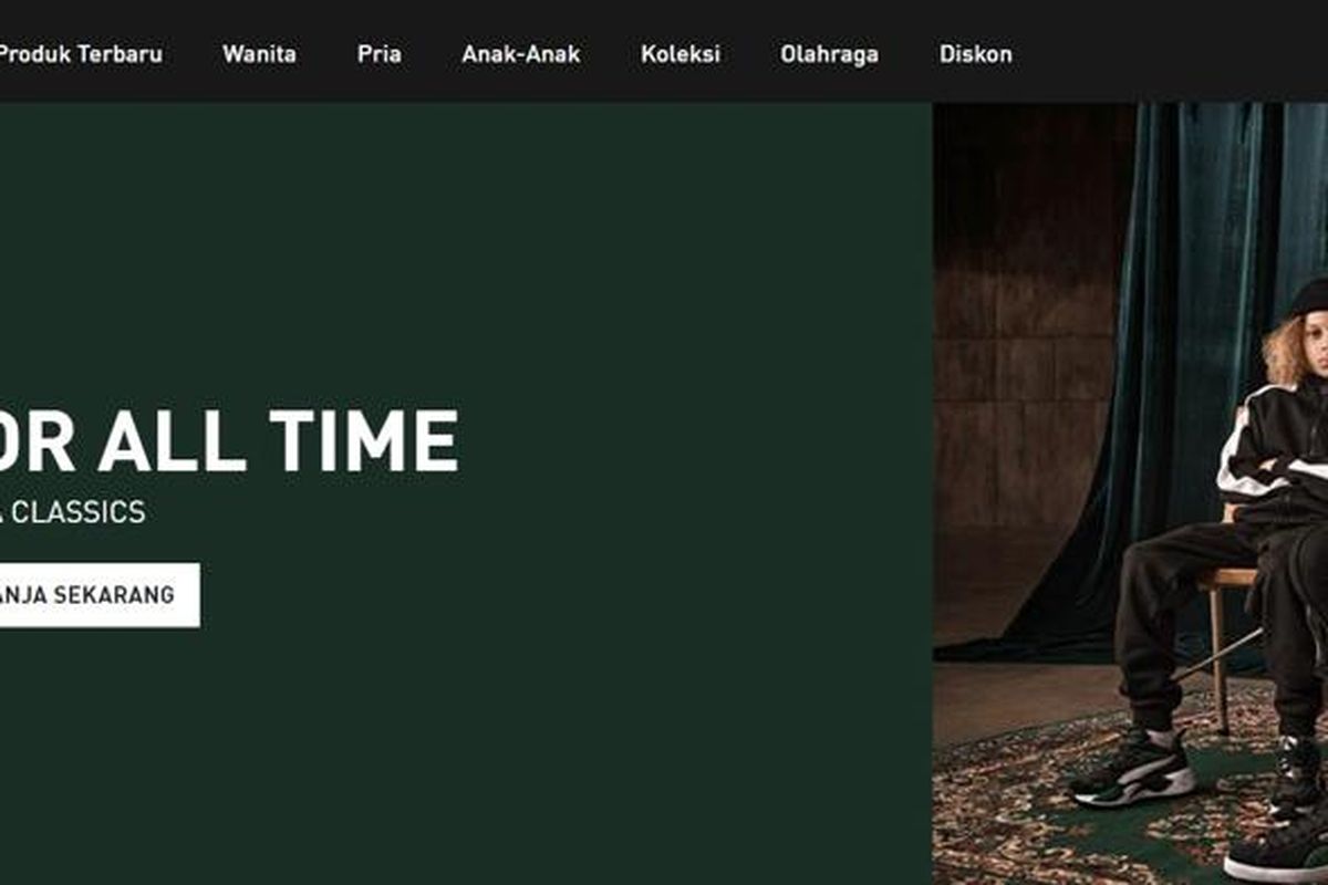 Situs resmi Puma.com di Indonesia