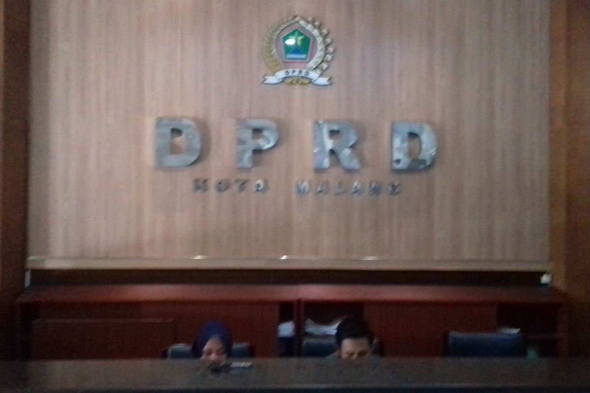 Suasana di ruang resepsionis gedung DPRD Kota Malang, Senin (3/9/2018)