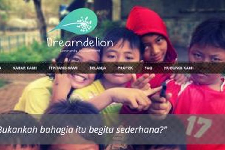 Screenshot Situs Web Dreamdellion