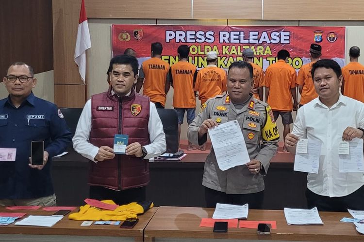 Rilis pers pengungkapan kasus TPPO di Nunukan oleh Direskrimum Polda Kaltara, Kamis (2/5/2024)