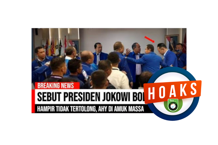 Hoaks, AHY diamuk massa karena sebut proyek era Jokowi bodoh