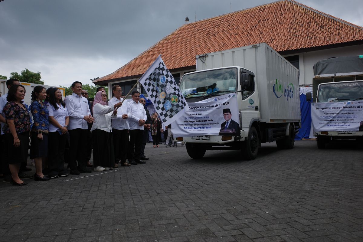 Pelepasan ekspor produk unggulan Bali di Badung, Bali, Rabu (17/12/2025).