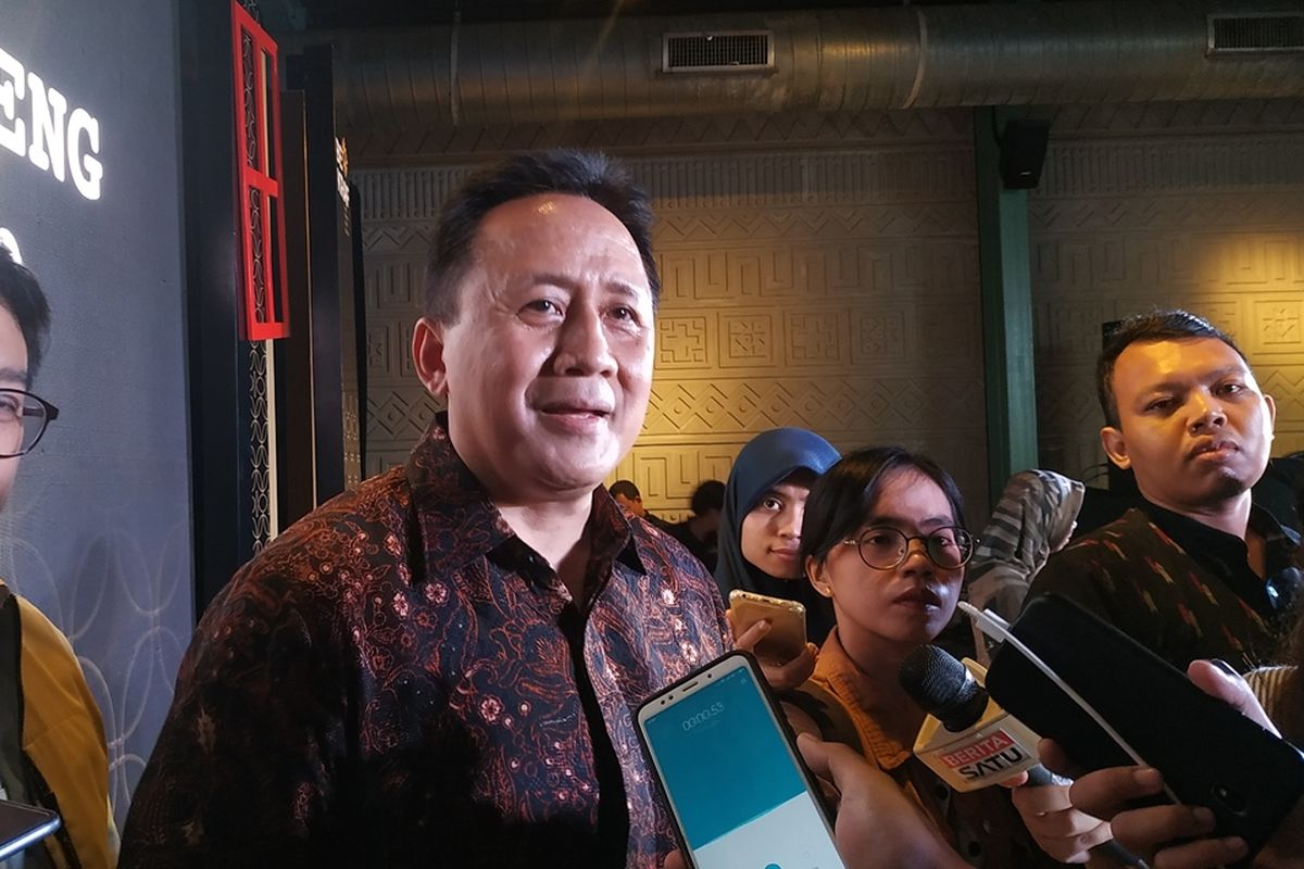 Badan Ekonomi Kreatif (Bekraf) Triawan Munaf memberikan keterangan terkait rencana pembangunan Bekraf Creative District (BCD) kepada awak media di Jakarta, Jumat (29/9/2019).