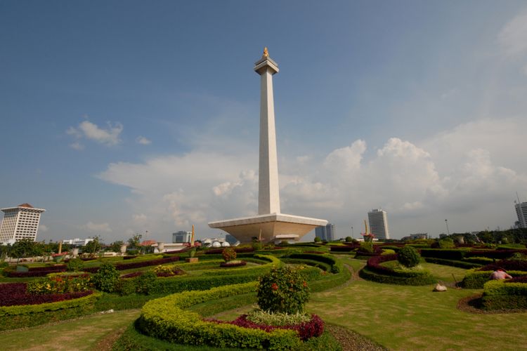 Monumen Nasional (Monas) di Jakarta, Ibu Kota Indonesia.