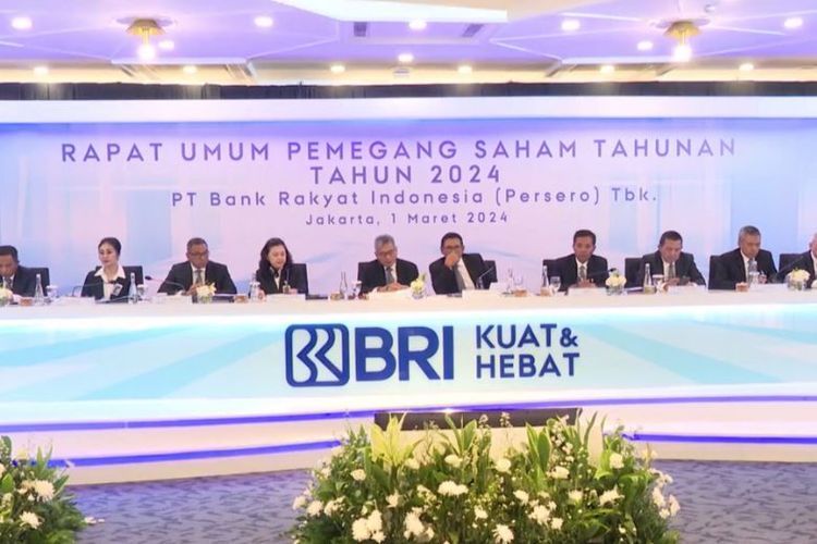 BRI mengumumkan susunan direksi baru di RUPST 2024. 