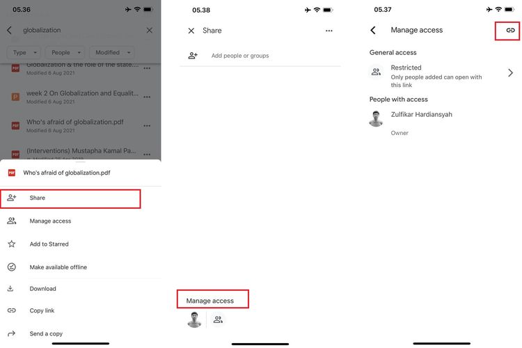 Ilustrasi cara menggunakan Google Drive di HP untuk berbagi file.