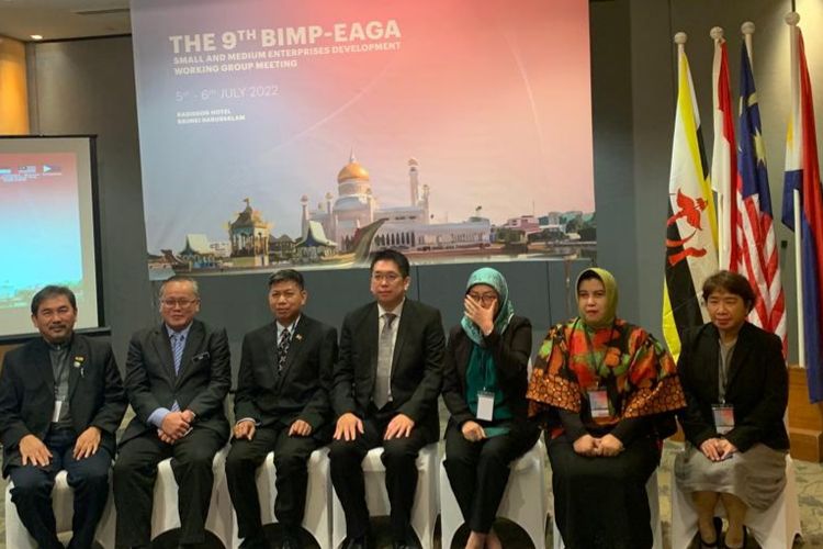 Pertemuan The 9th BIMP-EAGA SMED WG Meeting yang dilaksanakan di Bandar Seri Begawan Brunei Darussalam pada 5-6 Juli 2022