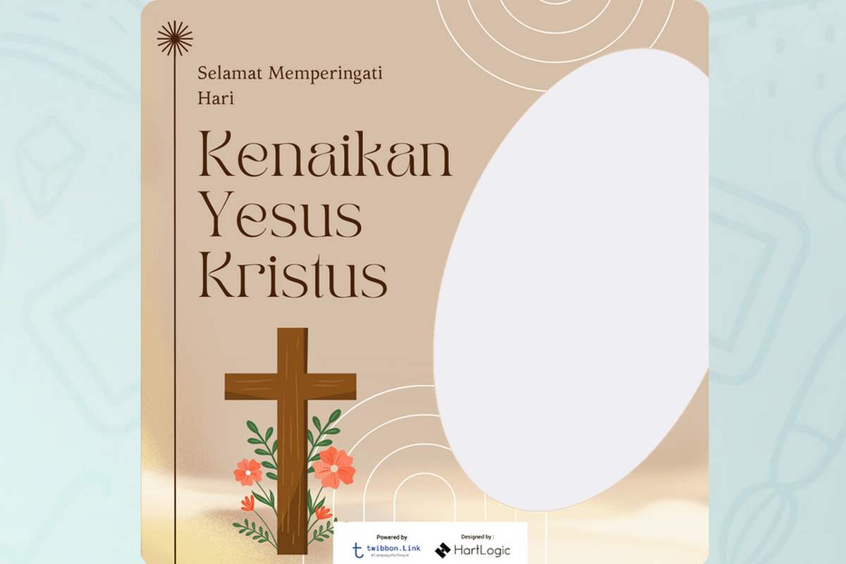Ilustrasi Twibbon Kenaikan Yesus Kristus 2025.