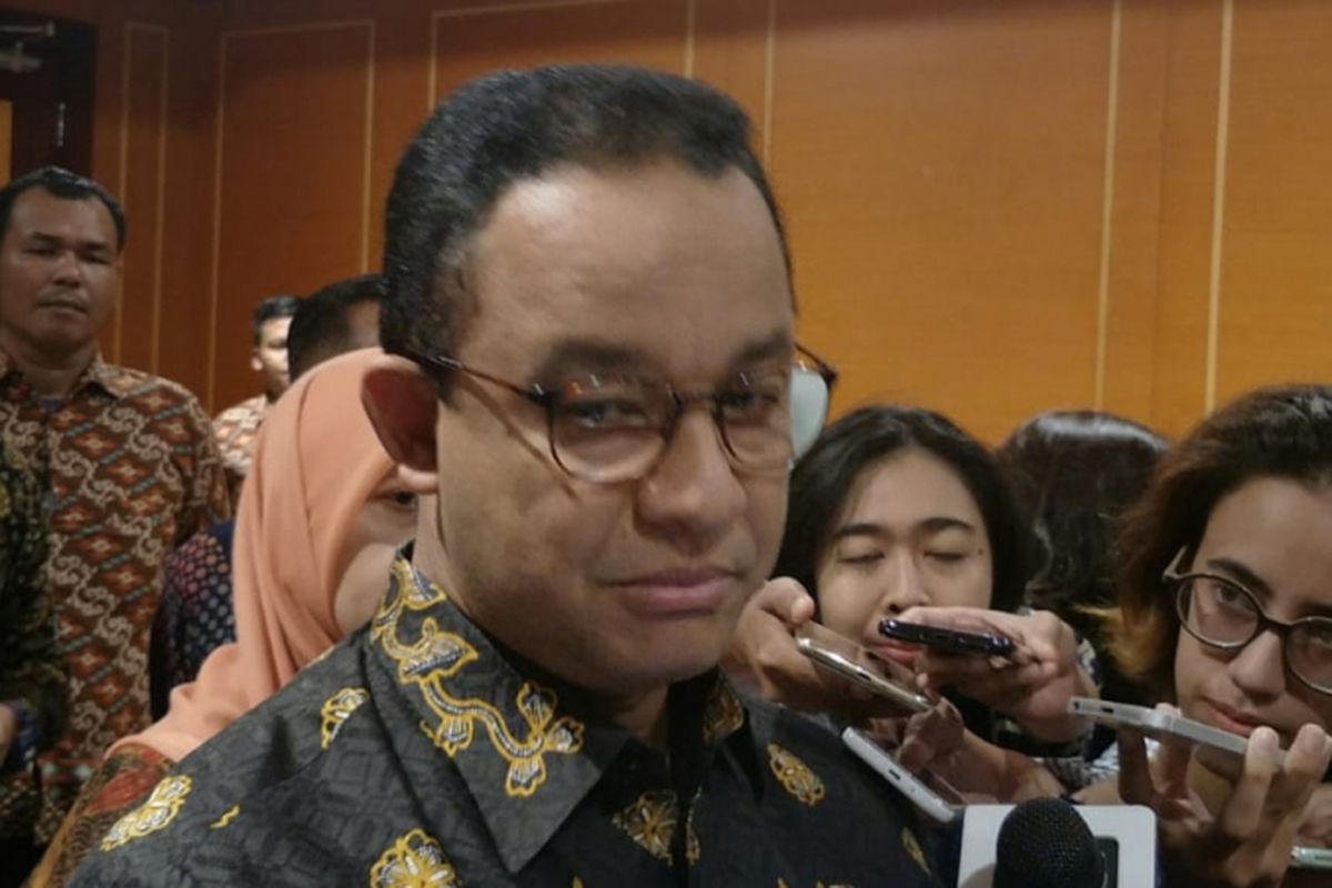 Gubernur DKI Jakarta Anies Baswedan di Hotel Borobudur, Jakarta Pusat, Kamis (6/12/2018).