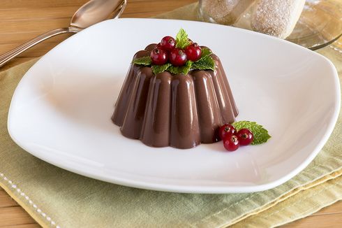Resep Puding Cokelat Kue Keranjang, Pakai Vla Lebih Nikmat