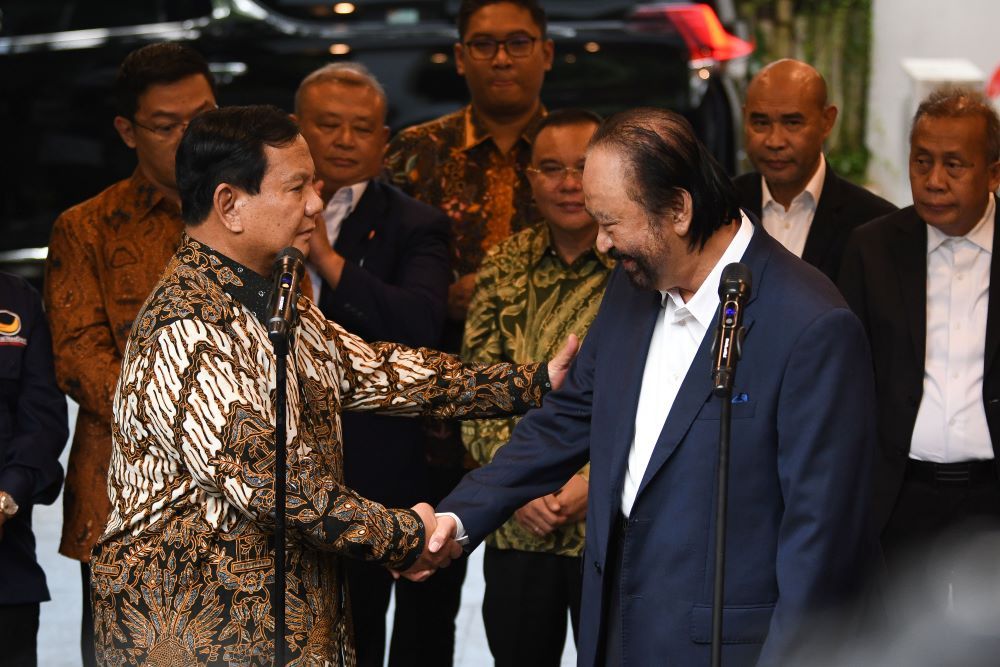 Surya Paloh Sungkan Minta Jatah Menteri meski Bersahabat dengan Prabowo