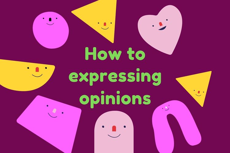Ilustrasi mengungkapkan pendapat dalam bahasa Inggris (how to expressing opinions).