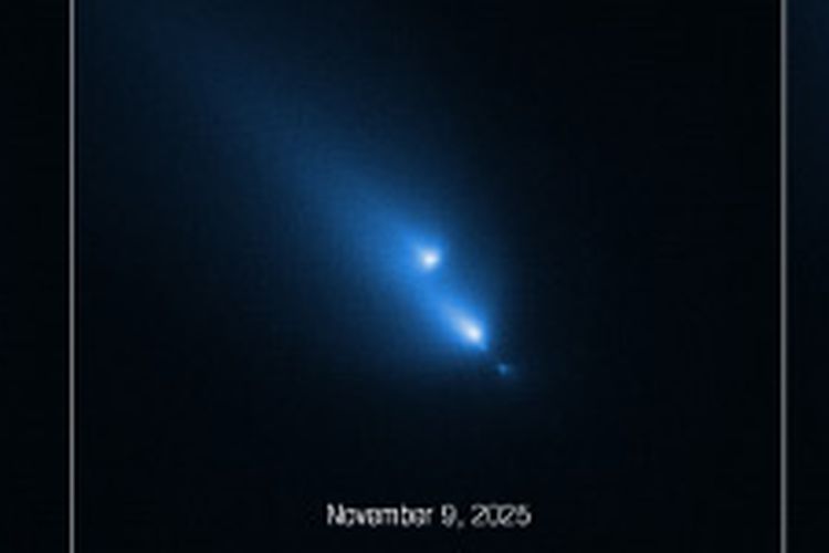 Hubble Tangkap Detik-Detik Komet ATLAS Terbelah di Dekat Matahari