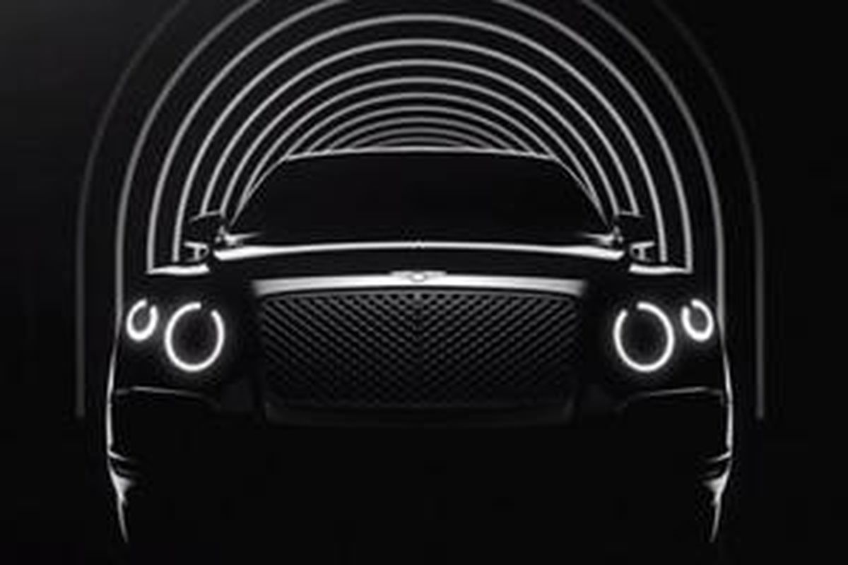 Bentley memunculkan teaser model SUV dalam video.