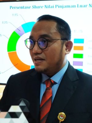 Juru Bicara Menteri Pertahanan Prabowo Subianto, Dahnil Anzar Simanjuntak, di Kantor Kemenhan, Jakarta Pusat, Kamis (23/1/2020). 