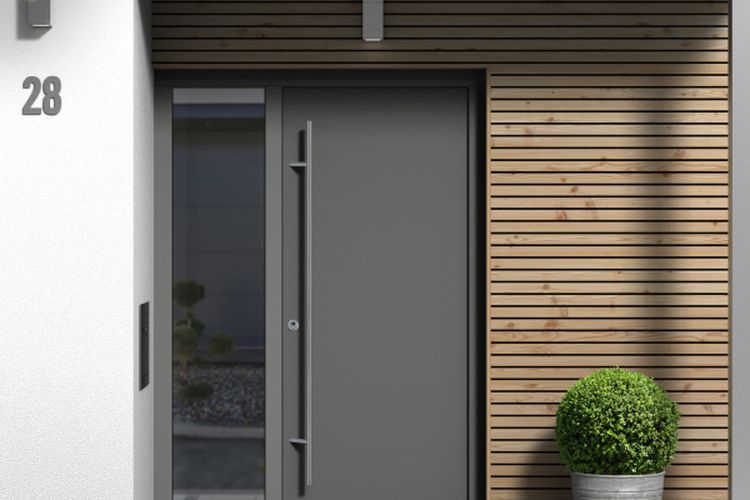 ilustrasi pintu abu-abu