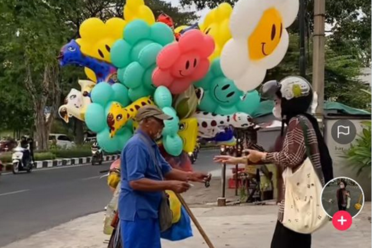 Tangkapan layar unggahan menyebut target pasar penjual balon saat ini bukan anak kecil melainkan inner child