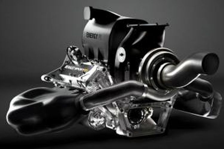 Mesin Renault F1 menggunakan teknologi hibrida. Kombinasi mesin V6 turbo dan 2 motor elektrik.