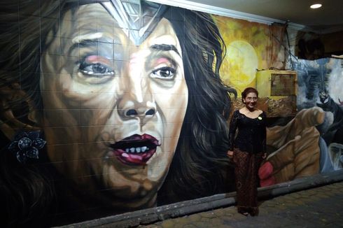Menteri Susi Jadikan Lukisan Mural Wajahnya Sebagai Tambahan Motivasi
