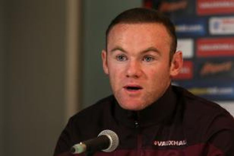 Kapten tim nasional Inggris, Wayne Rooney.