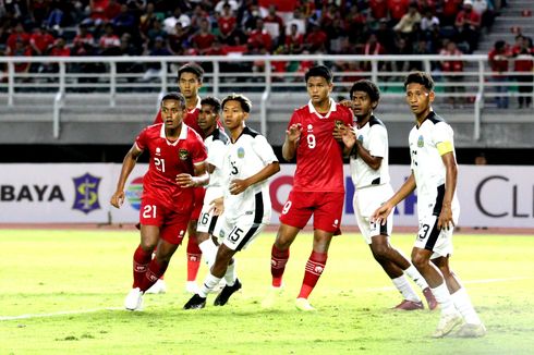 HT Timnas U20 Indonesia Vs Timor Leste: Kaki-Kepala Hokky Caraka Antar Garuda Unggul 2-0