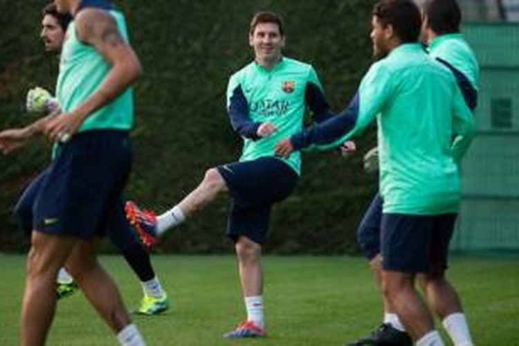Pemain Barcelona asal Argentina, Lionel Messi.