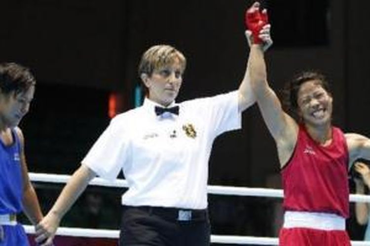 Petinju India, Mary Kom berhasil merebut medali emas Asian Games Incheon, Rabu (1/10/2014)