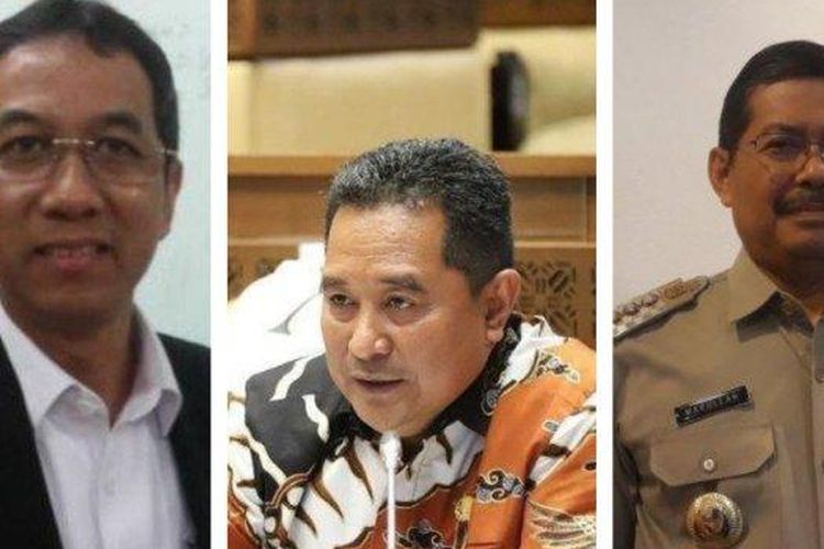 Kolase Foto Heru Budi Hartono, Bahtiar dan Marulla Matali. Ketua DPRD DKI Jakarta Prasetyo Edi Marsudi puas dengan tiga nama pengganti Anies Baswedan. Ini alasan politisi PDI Perjuangan itu, Selasa (13/9/2022). 