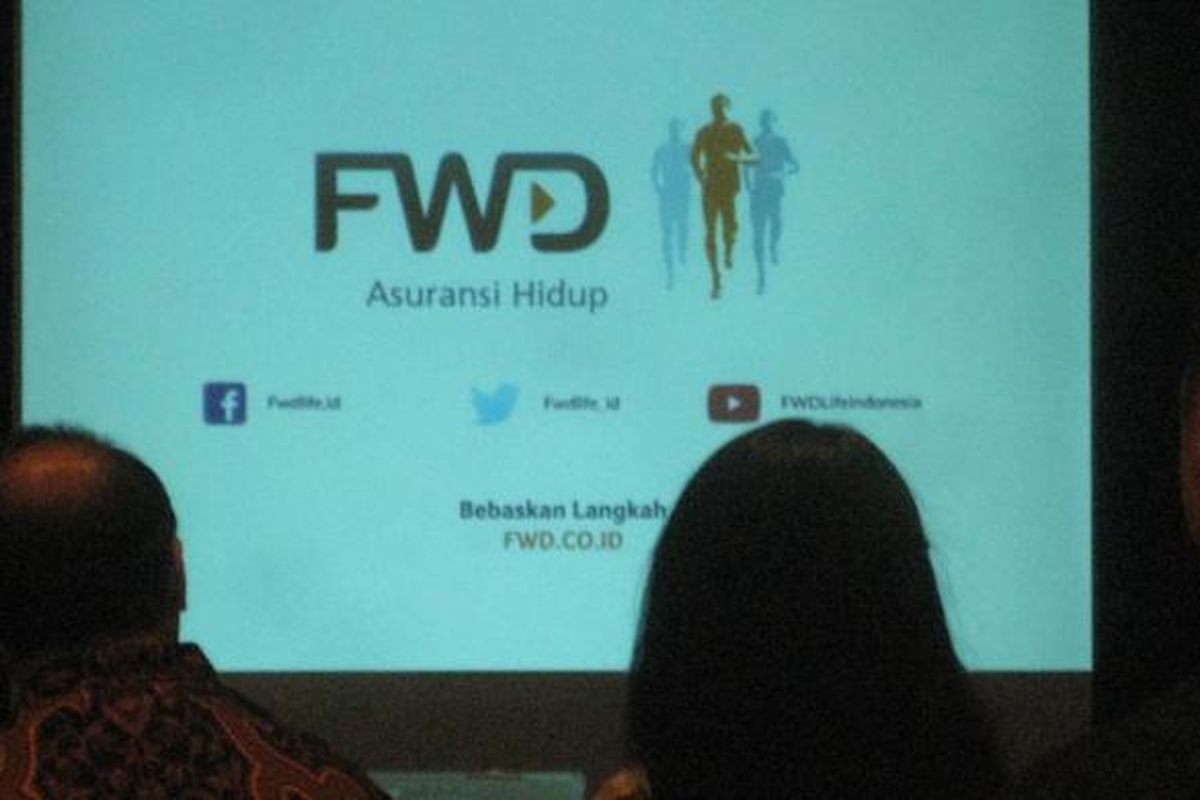 Logo perusahaan asuransi jiwa FWD. 