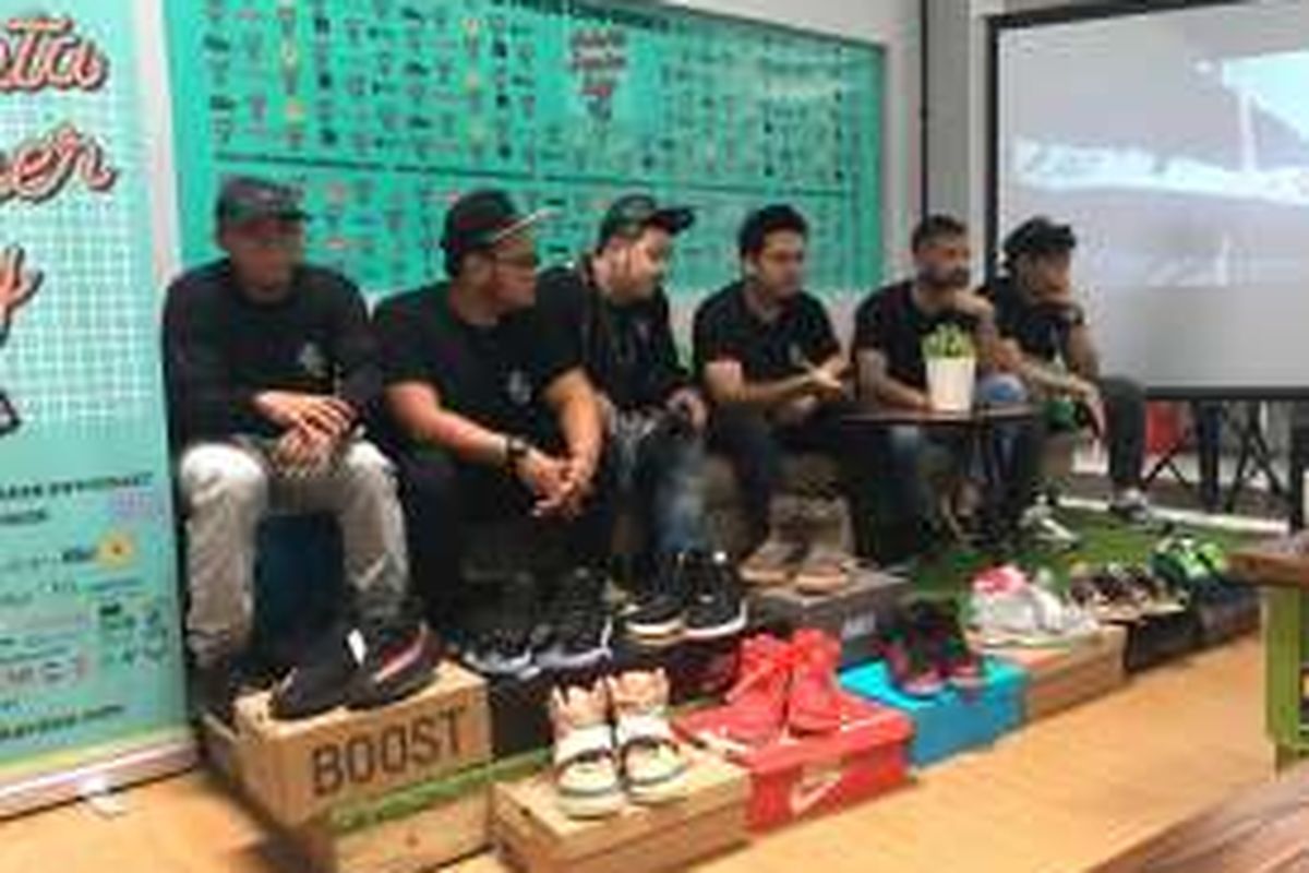 Konferensi pers Jakarta Sneaker Day di Jakarta, Jumat (13/1/2017).