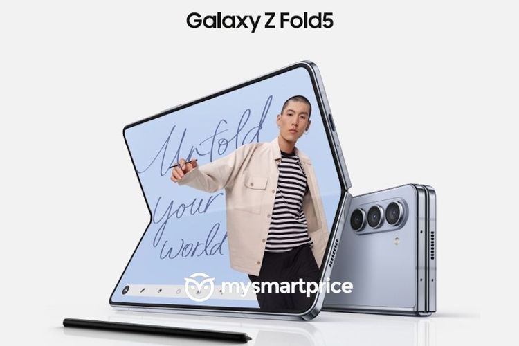 Bocoran poster Samsung Galaxy Z Fold 5 yang beredar di dunia maya