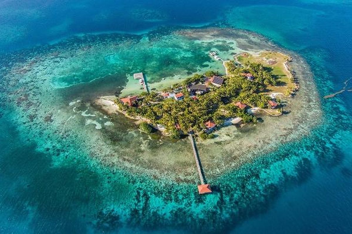 Salah satu pulau di Belize