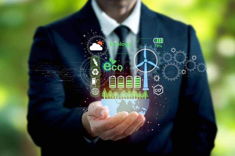 Ilustrasi ekonomi hijau. 