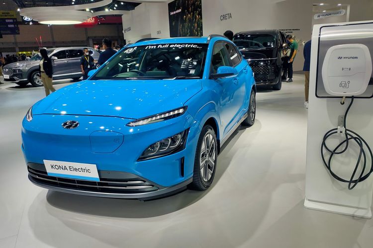 Hyundai Kona Electric di JAW 2022 (Kompas.com/ Janlika putri)