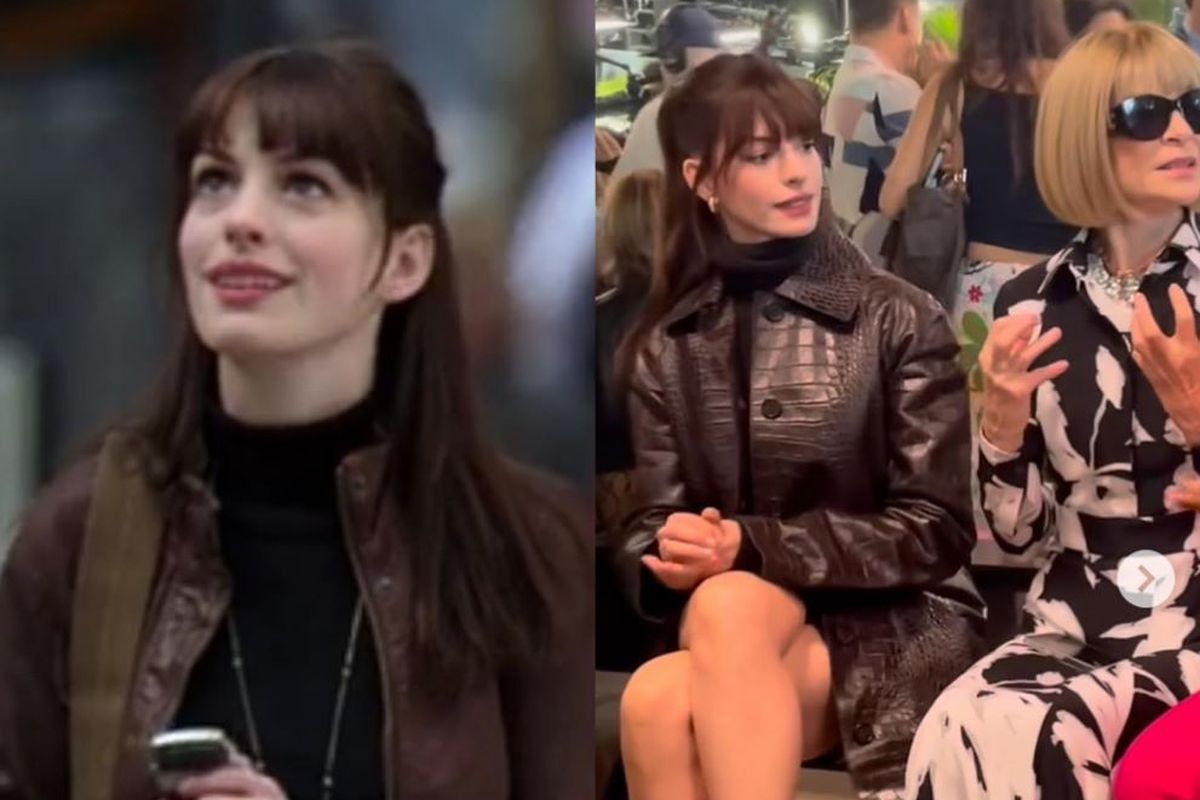 Penampilan Anne Hathaway di New York Fashion Week mengingatkan publik pada tokoh yang diperankannya di The Devil Wears Prada
