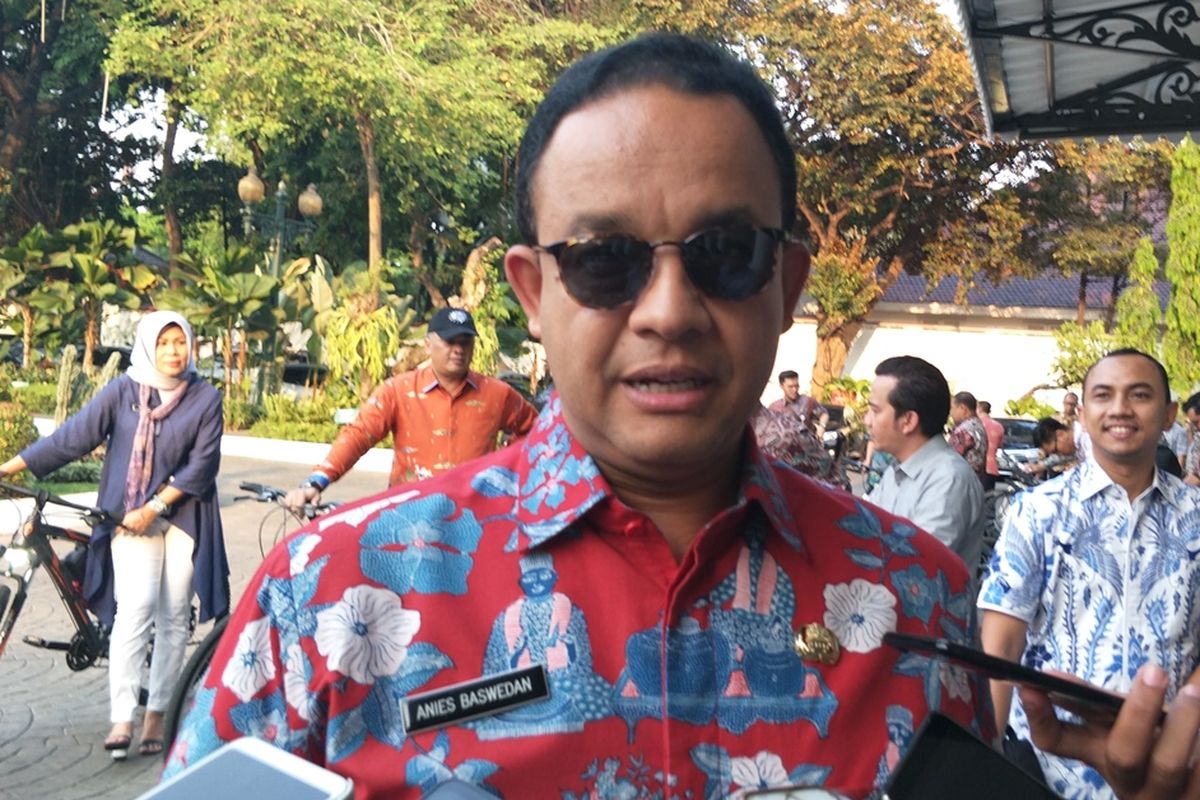 Gubernur DKI Jakarta Anies Baswedan di Balai Kota DKI Jakarta, Jalan Medan Merdeka Selatan, Kamis (24/10/2019).