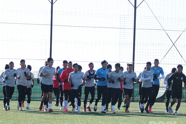 Pemain timnas U19 Indonesia menjalani training center (TC) di Spanyol.