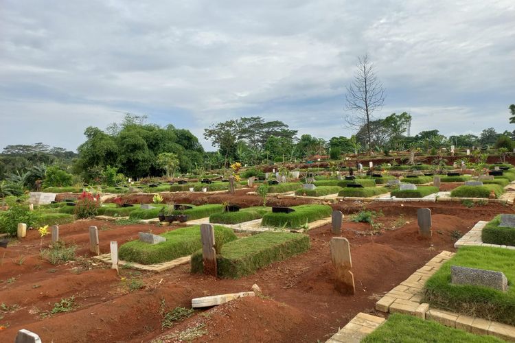 Taman Pemakaman Umum (TPU) Covid-19 di wilayah Pasir Putih, Sawangan, Depok