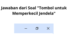 Jawaban dari Soal "Tombol untuk Memperkecil Jendela"