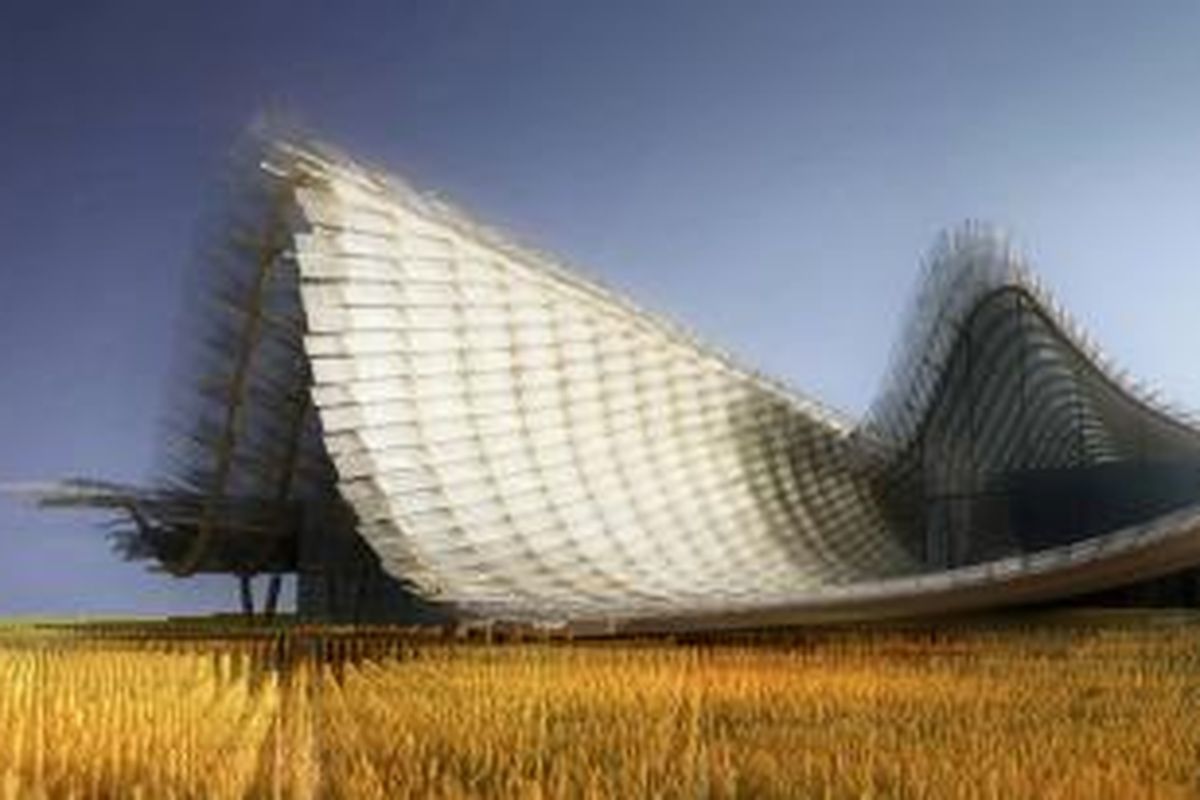 China akan bersinar dalam perhelatan internasional di Milan tahun depan, World Expo 2015. Link-Arc asal New York, Amerika Serikat, berkolaborasi dengan tim dari Tsinghua University membuat desain paviliun unik ini.