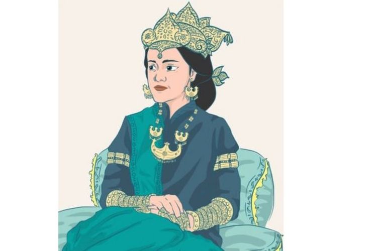 Ilustrasi Datu ri Sengngeng, ibu dari tokoh utama dalam La Galigo, Sawerigading dan saudara kembarnya We Tenriabeng.