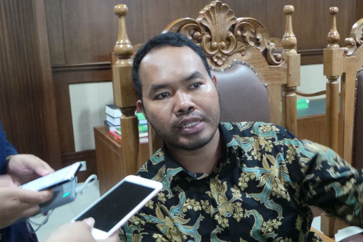 Anggota tim pengurus perkara penundaan kewajiban pembayaran utang (PKPU) First Travel, Sexio Noor Yuni Sidqy, Pengadilan Niaga, Jakarta Pusat, Rabu (18/10/2017).