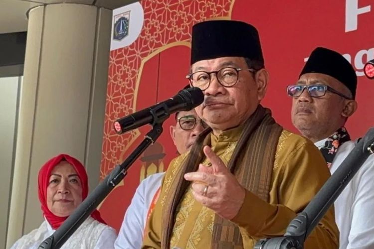 Gubernur DKI Jakarta Pramono Anung Wibowo saat dijumpai di Taman Ismail Marzuki, Jakarta Pusat, Sabtu (7/3/2026).