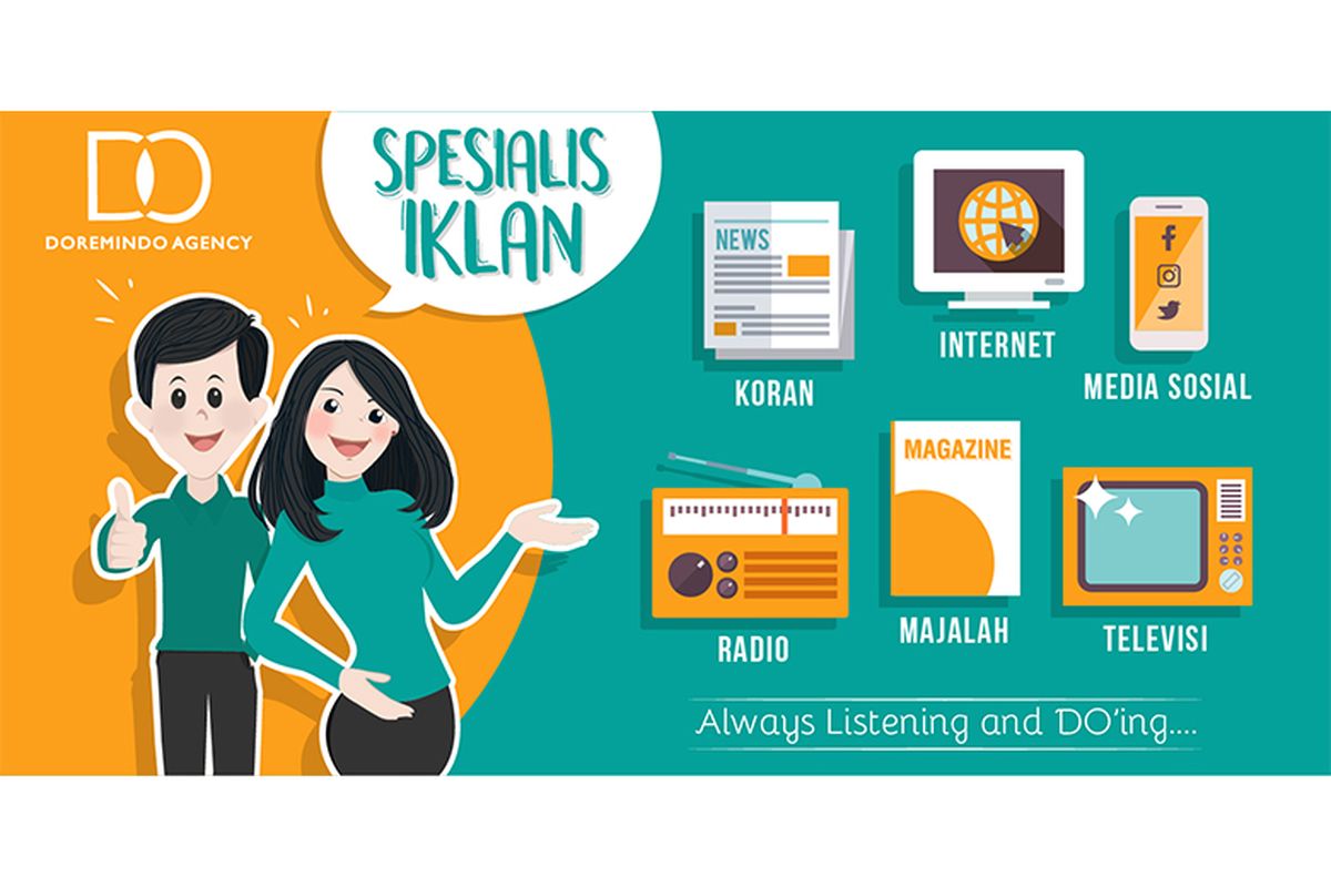 Doremindo Agency melayani jasa pasang iklan koran, majalah, radio, TV, internet, dan medium lainnya.