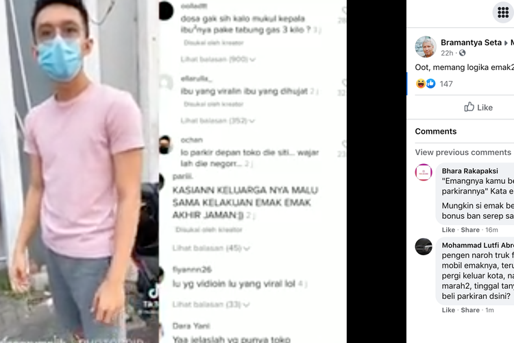 Sebuah video memperlihatkan aksi seorang emak-emak marah karena mobilnya ditempeli tulisan oleh seorang pria viral di media sosial.
