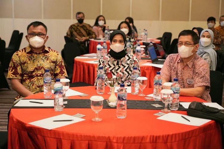 Peserta Forum Apresiasi Substitusi Barang Operasi Impor pada Kegiatan Usaha Hulu Migas Tahun 2022 di Artotel Suites Bianti Hotel, Yogyakarta, Jumat (9/12/2022).