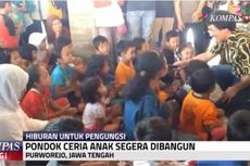 Mensos dan Kak Seto Hibur Anak-anak Korban Longsor Purworejo