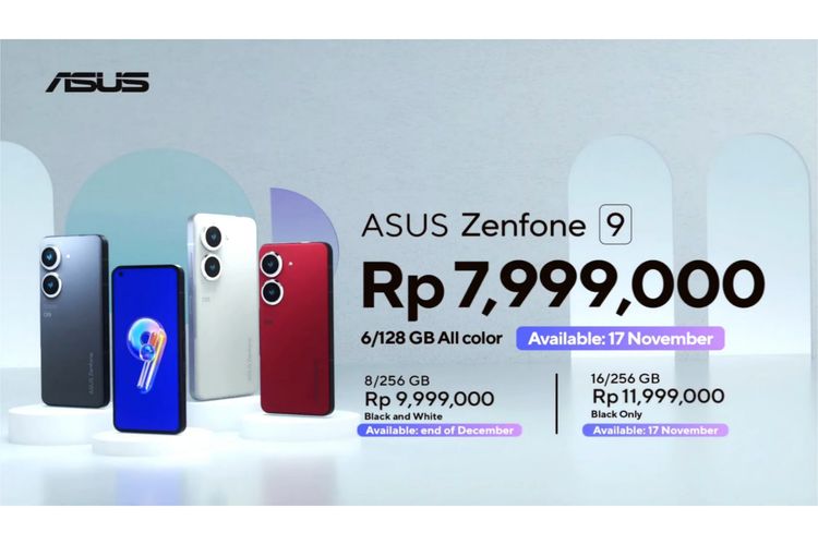 Asus Zenfone 9 resmi dijual di Indonesia dengan harga mulai Rp 8 juta.